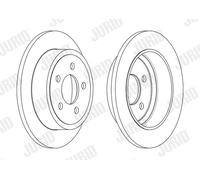2 x JURID 563189JC Disco freno per JEEP