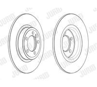 2 x JURID 563214JC Disco freno per JAGUAR,LAND ROVER