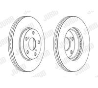 2 x JURID 563217JC Disco freno per TOYOTA