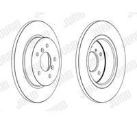 2 x JURID 563229JC Disco freno per NISSAN,RENAULT