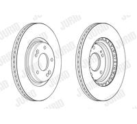 2 x JURID 563231JC Disco freno per HYUNDAI,KIA