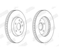 2 x JURID 563247JC Disco freno per OPEL