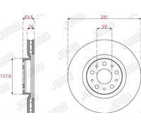 2 x JURID 563274JC Disco freno per FIAT