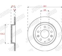 2 x JURID 563285JC Disco freno per MAZDA