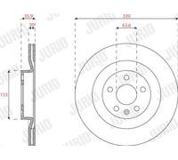 2 x JURID 563288JC Disco freno per VOLVO