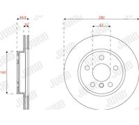 2 x JURID 563291JC Disco freno per BMW