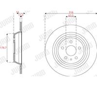 2 x JURID 563301JC Disco freno per FORD,FORD USA