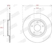 2 x JURID 563315JC Disco freno per CHRYSLER,DODGE,FIAT,LANCIA