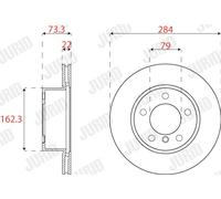 2 x JURID 563322JC Disco freno per BMW