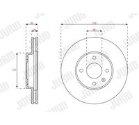 2 x JURID 563342JC Disco freno per CHEVROLET