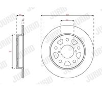 Jurid Disco freno 563585JC pieno per Suzuki Swift V 1.4 Sport SHVS 2x