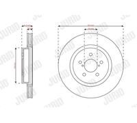2 x JURID 563624JC Disco freno per SUBARU