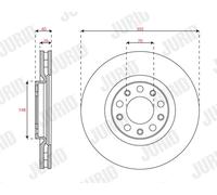 2 x JURID 563625JC Disco freno per JEEP