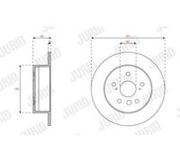 2 x JURID 563627JC Disco freno per LEXUS,TOYOTA
