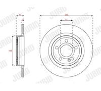 2 x JURID 563674JC Disco freno per MERCEDES-BENZ