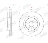 2 x JURID 563679JC Disco freno per VOLVO