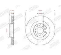 2 x JURID 563681JC Disco freno per ALFA ROMEO