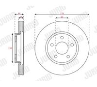 2 x JURID 563694JC Disco freno per FORD
