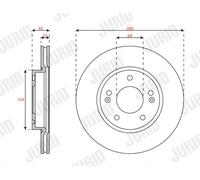 2 x JURID 563700JC Disco freno per HYUNDAI,KIA