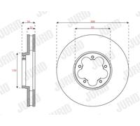 2 x JURID 563701JC Disco freno per FORD