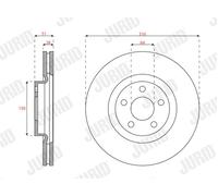 2 x JURID 563702JC Disco freno per FORD