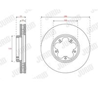 2 x JURID 563703JC Disco freno per FORD