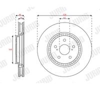2 x JURID 563707JC Disco freno per LEXUS,TOYOTA