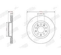 2 x JURID 563730JC Disco freno per ALFA ROMEO