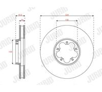 2 x JURID 563740JC Disco freno per FORD