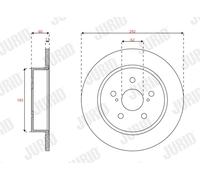 2 x JURID 563757JC Disco freno per TOYOTA