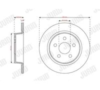 2 x JURID 563768J Disco freno per FORD