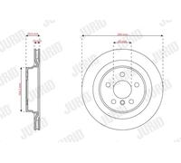 2 x JURID 563827JC Disco freno per MINI