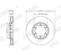 2 x JURID 563863J Disco freno per NISSAN