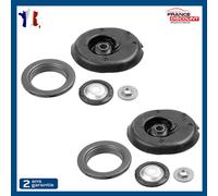 2 X Kit Piattello + Cuscinetto Ammortizzatore Anteriore per Citroën C2 C3 -
