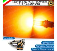 2 X LAMPADE W16W WY16W LED CANBUS ARANCIONI AMBRA FRECCE INDICATORI DI DIREZIONE