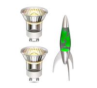 2 X Lampadine Lampada Lava 28W, Lampadina MR11 GU10 Mini di Ricambio per Lampada Lava 160lm, Lampadina Riflettore Dimmerabile per Lampada Lava Bianco Caldo 2800K