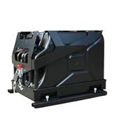 2 x lattina 20L + supporto bloccabile + beccuccio GELG tanica nera RAL9005