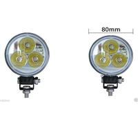 2 x LED 24V 12V FLOOD SPOT 9W Lampada Portante Fuoristrada Barca Pickup Camio...