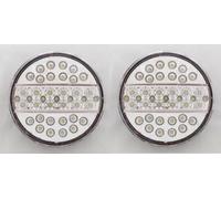 2 X LED Bianco Reverse Hamburger Lampade Luci Rimorchio Truck Telaio Caravan Bus