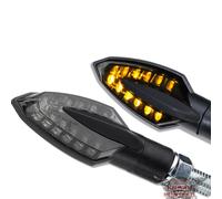 2 X LED Miniblinker Sliver Vinci Moto Scooter Quad Blinker Nero Tinto