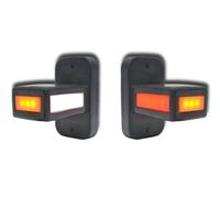 2 x LED NEON ROSSO BIANCO AMBRA SPAZIO CORTO INDICATORE LATERALE LUCI DI...