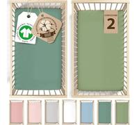 2 x Lenzuola per Culla Next To Me 51x85 cm, Cotone Biologico GOTS - 190GSM Doppio Spessore, Extra Morbido di Lusso, Compatibile con Babylo Cozi Sleeper, Tutti Bambini CoZee