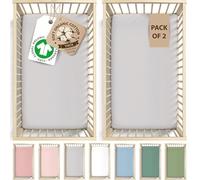 2 x Lenzuola per Culla Next To Me 51x85 cm, Cotone Biologico GOTS - 190GSM Doppio Spessore, Extra Morbido di Lusso, Compatibile con Babylo Cozi Sleeper, Tutti Bambini CoZee