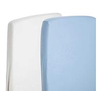 2 x lenzuolo compatibile con Snuzpod - Culla 100% cotone - bianco/blue-by for-your-little-one