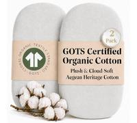 2 x Lenzuolo Ovale con Angoli Elasticizzati, 190GSM Doppio Spessore Lussuoso, 100% Cotone Biologico GOTS, Ultra Morbido, Adatto per Passeggini e Zanzariere, Lenzuola Navicella Neonato