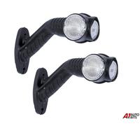 2 X Leva Laterale Luci LED Rosso Ambra Gomma Bianco E- Marchio Camion Trailer 12