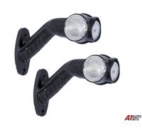 2 X Leva Laterale Luci LED Rosso Ambra Gomma Bianco E- Marchio Camion Trailer 12