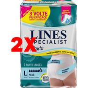 PANNOLONE PER INCONTINENZA LINES SPECIALIST PANTS PLUS UNISEX L 7 PEZZI