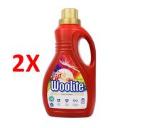 2 X Lip Woolite Detersivo Bucato A Mano E Lavatrice Liquido Mixcolor Capi Color