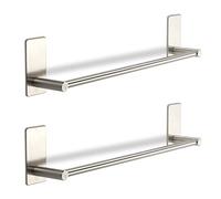 2 x listelli di ganci TALIDA acciaio inossidabile autoadesivo con 3M dischetto autoadesivo (Lunghezza: 435 mm/Ø dell'asta 12 mm) incluso 3 S-ganci per cucina e bagno portasciugamani di SO-TECH®